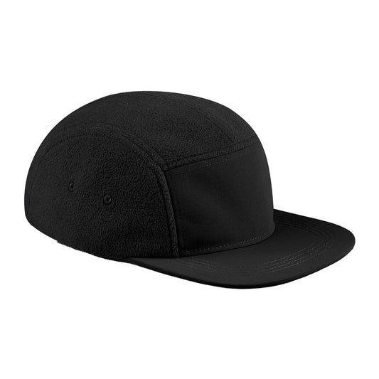 Black - Front - Beechfield Unisex Adult Outdoor Fleece Camper Cap