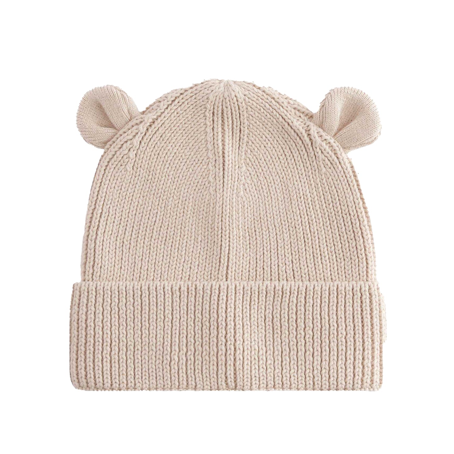 Almond - Back - Beechfield Baby Bear Organic Beanie