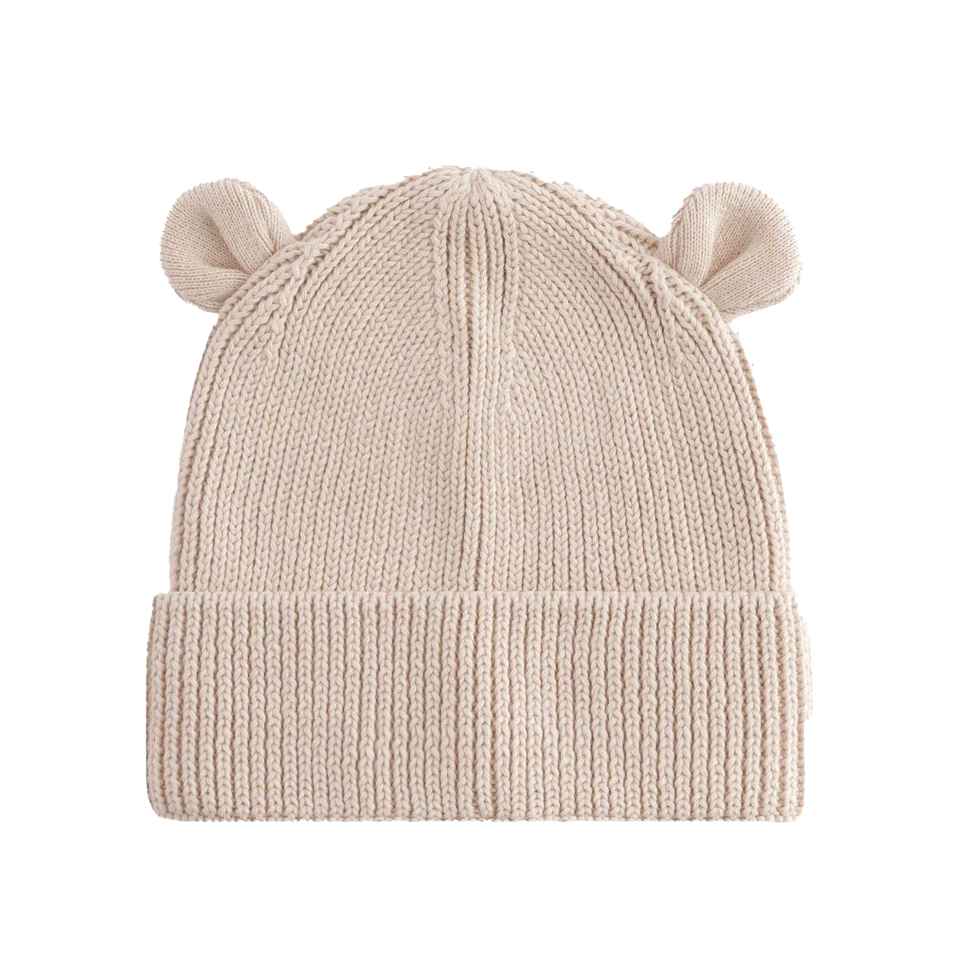 Almond - Back - Beechfield Baby Bear Organic Beanie