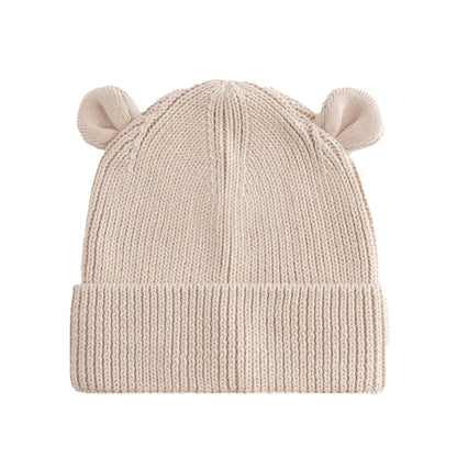 Almond - Back - Beechfield Baby Bear Organic Beanie