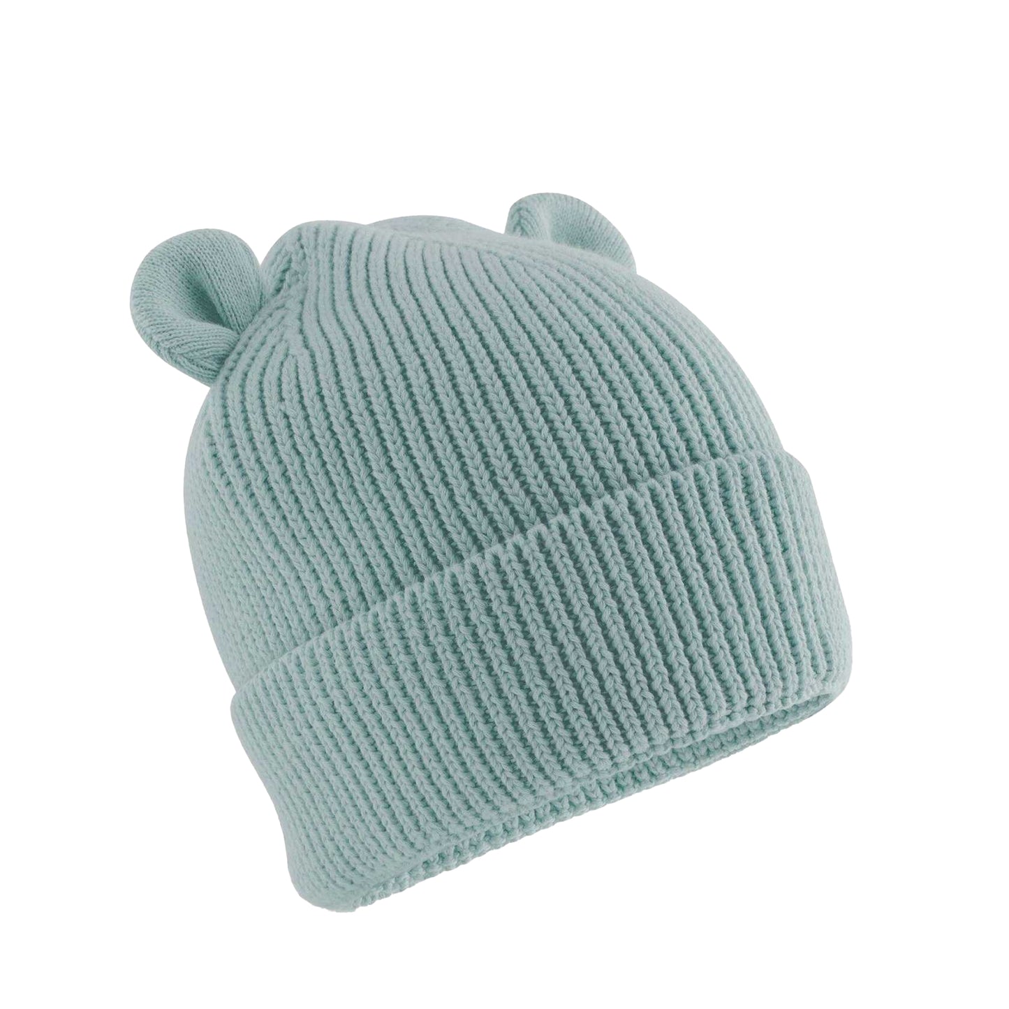 Dusty Turquoise - Front - Beechfield Baby Bear Organic Beanie