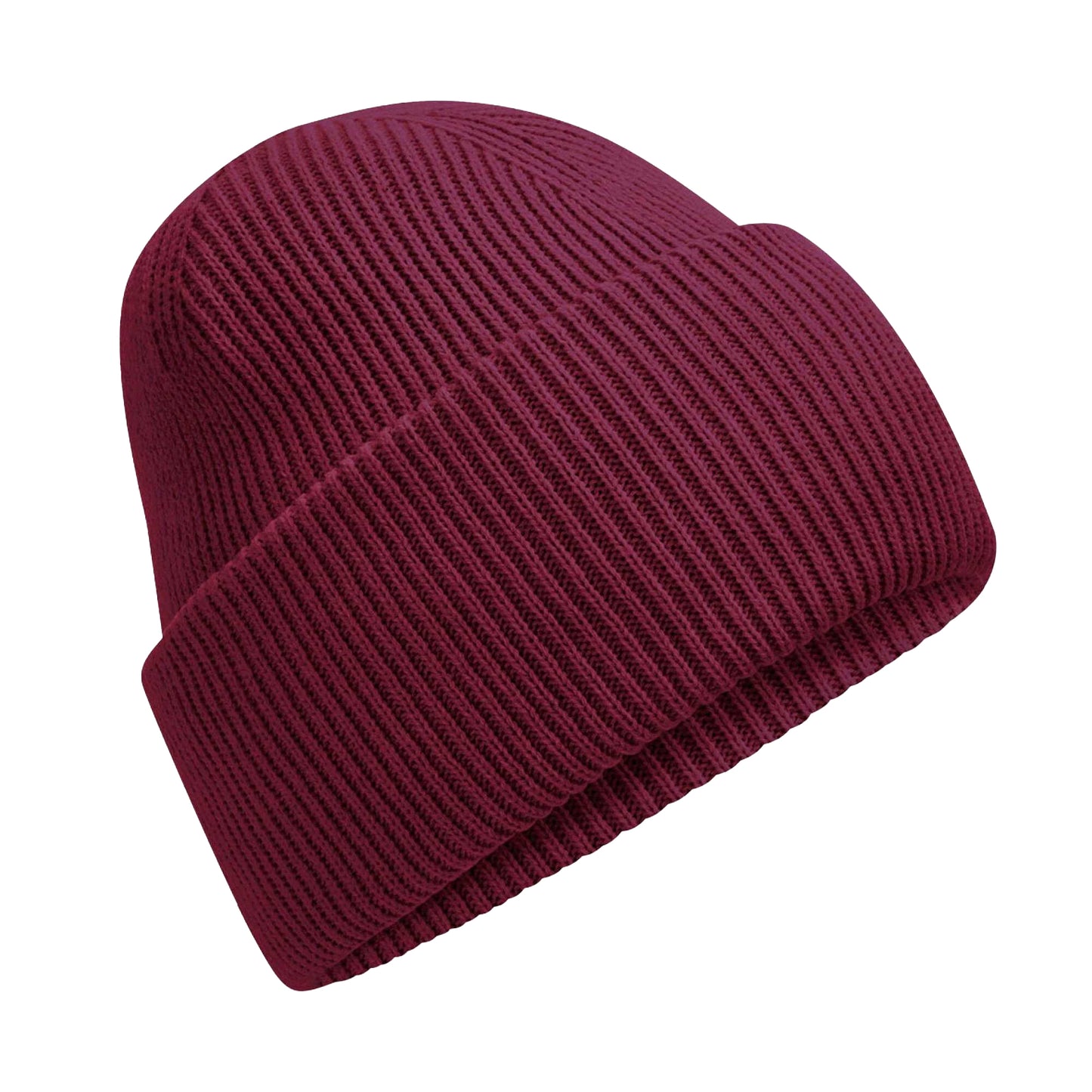Burgundy - Front - Beechfield Unisex Adult Classic Deep Cuffed Beanie
