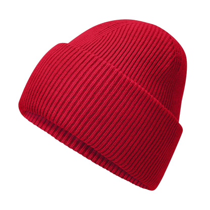Classic Red - Back - Beechfield Unisex Adult Classic Deep Cuffed Beanie