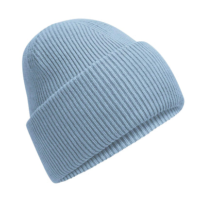 Dusty Blue - Front - Beechfield Unisex Adult Classic Deep Cuffed Beanie