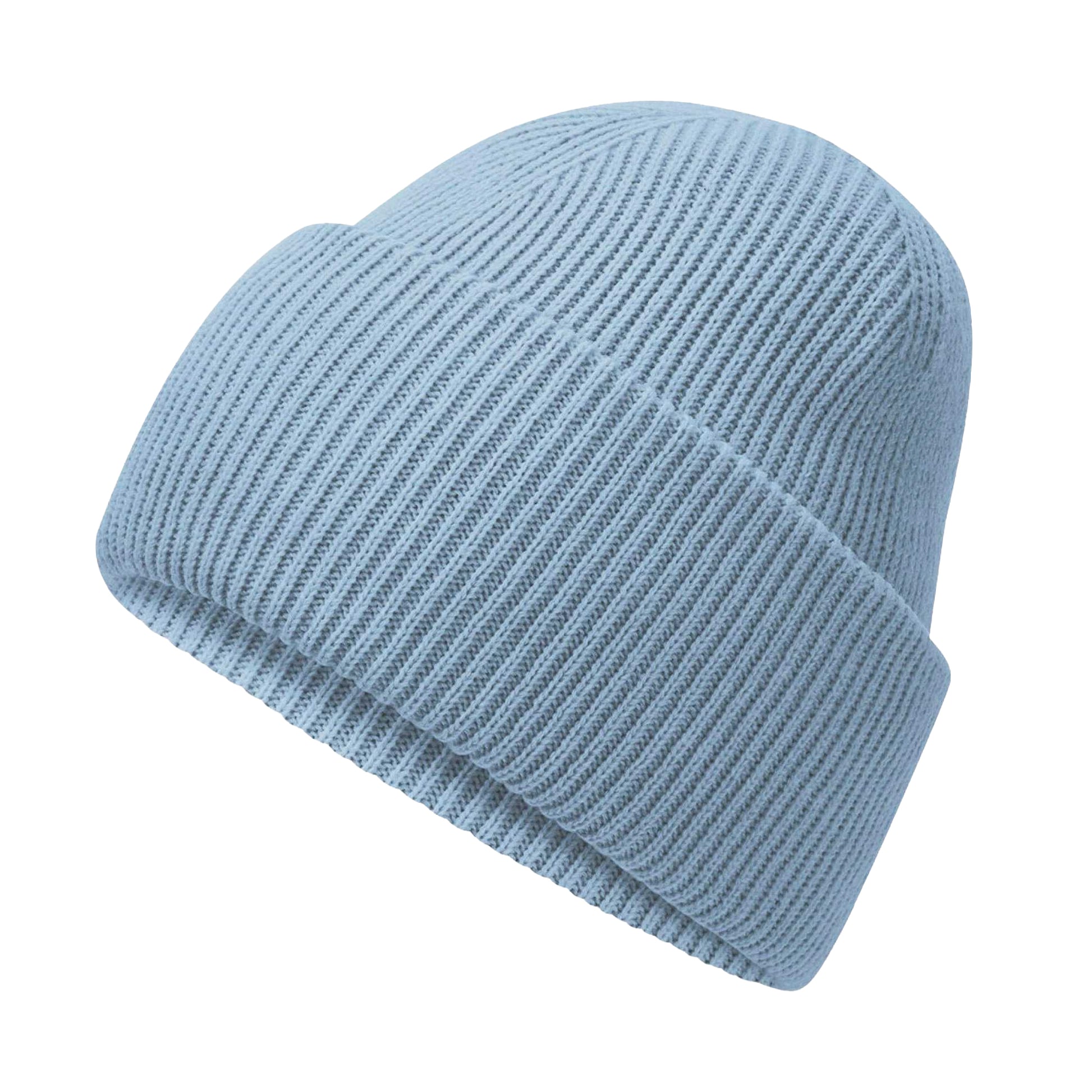 Dusty Blue - Back - Beechfield Unisex Adult Classic Deep Cuffed Beanie