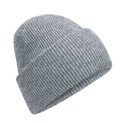 Ash Grey - Front - Beechfield Unisex Adult Classic Deep Cuffed Beanie