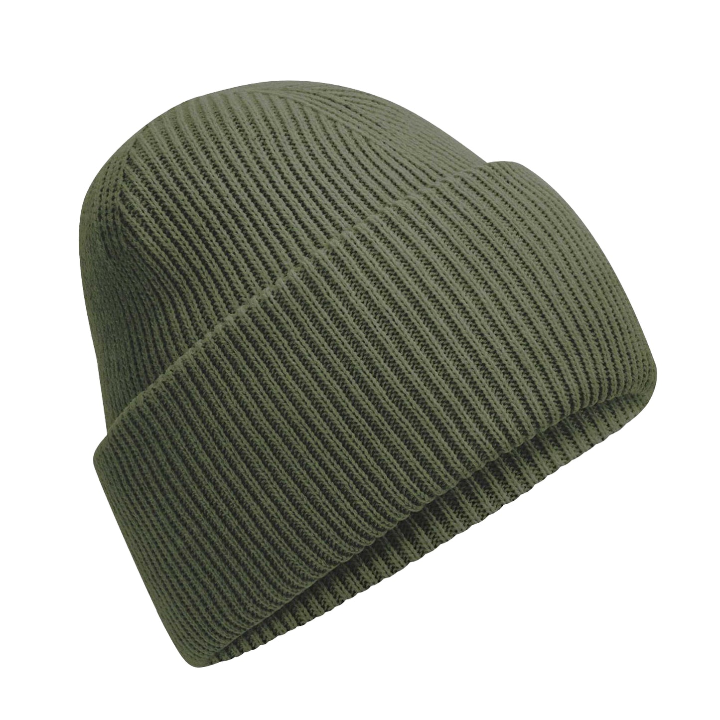 Olive Green - Front - Beechfield Unisex Adult Classic Deep Cuffed Beanie