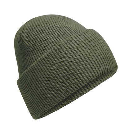 Olive Green - Front - Beechfield Unisex Adult Classic Deep Cuffed Beanie