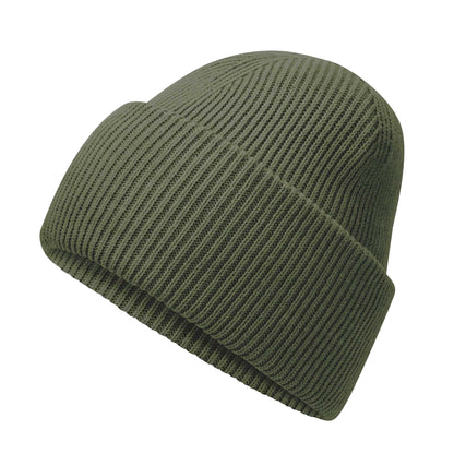 Olive Green - Back - Beechfield Unisex Adult Classic Deep Cuffed Beanie