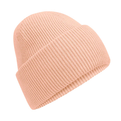 Peach - Front - Beechfield Unisex Adult Classic Deep Cuffed Beanie
