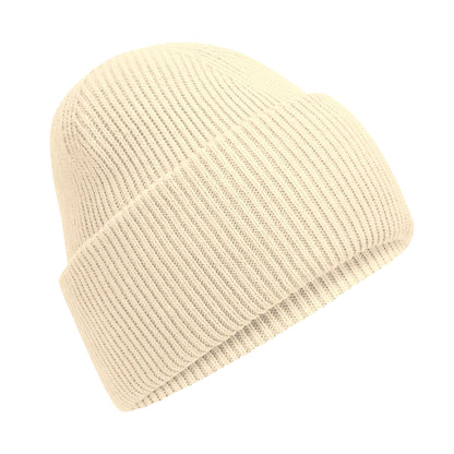 Vanilla - Front - Beechfield Unisex Adult Classic Deep Cuffed Beanie