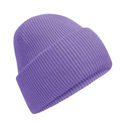 Violet - Front - Beechfield Unisex Adult Classic Deep Cuffed Beanie