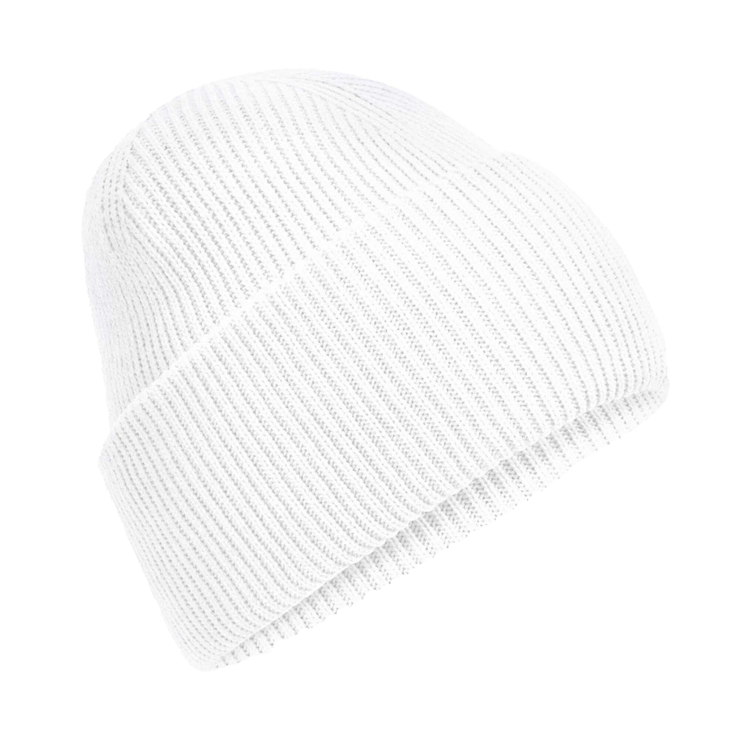 White - Front - Beechfield Unisex Adult Classic Deep Cuffed Beanie