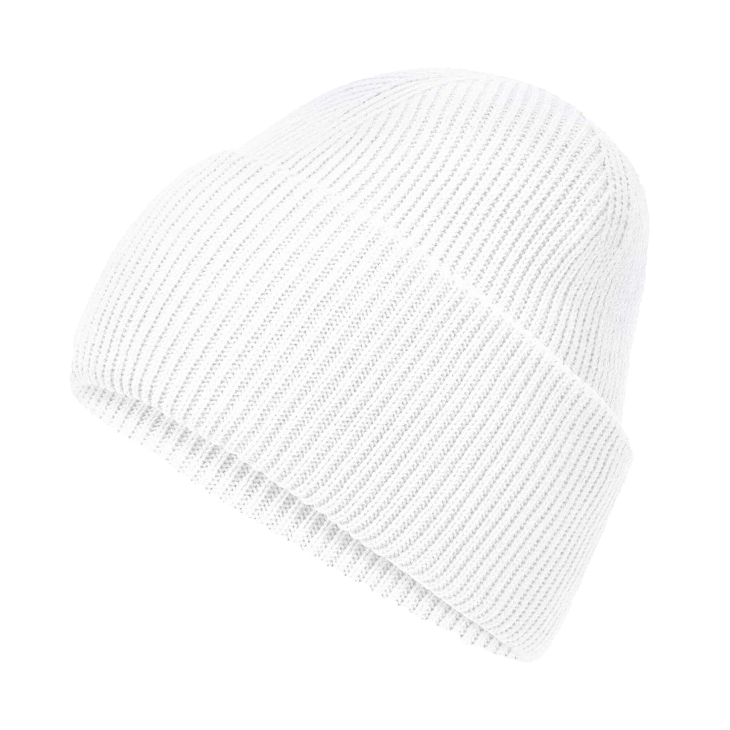 White - Back - Beechfield Unisex Adult Classic Deep Cuffed Beanie
