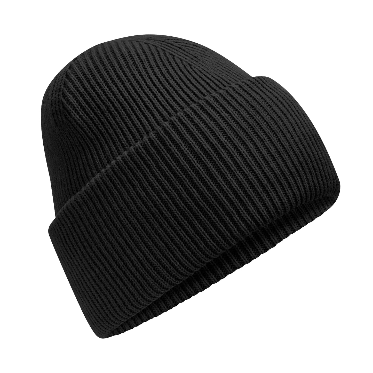 Black - Front - Beechfield Unisex Adult Classic Deep Cuffed Beanie