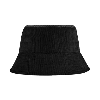 Black - Back - Beechfield Unisex Adult Organic Corded Bucket Hat
