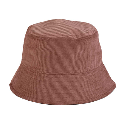Redwood - Front - Beechfield Unisex Adult Organic Corded Bucket Hat