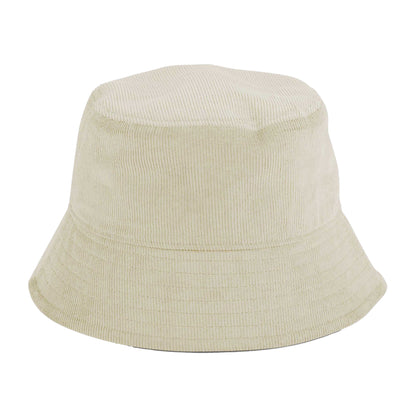 Stone - Front - Beechfield Unisex Adult Organic Corded Bucket Hat