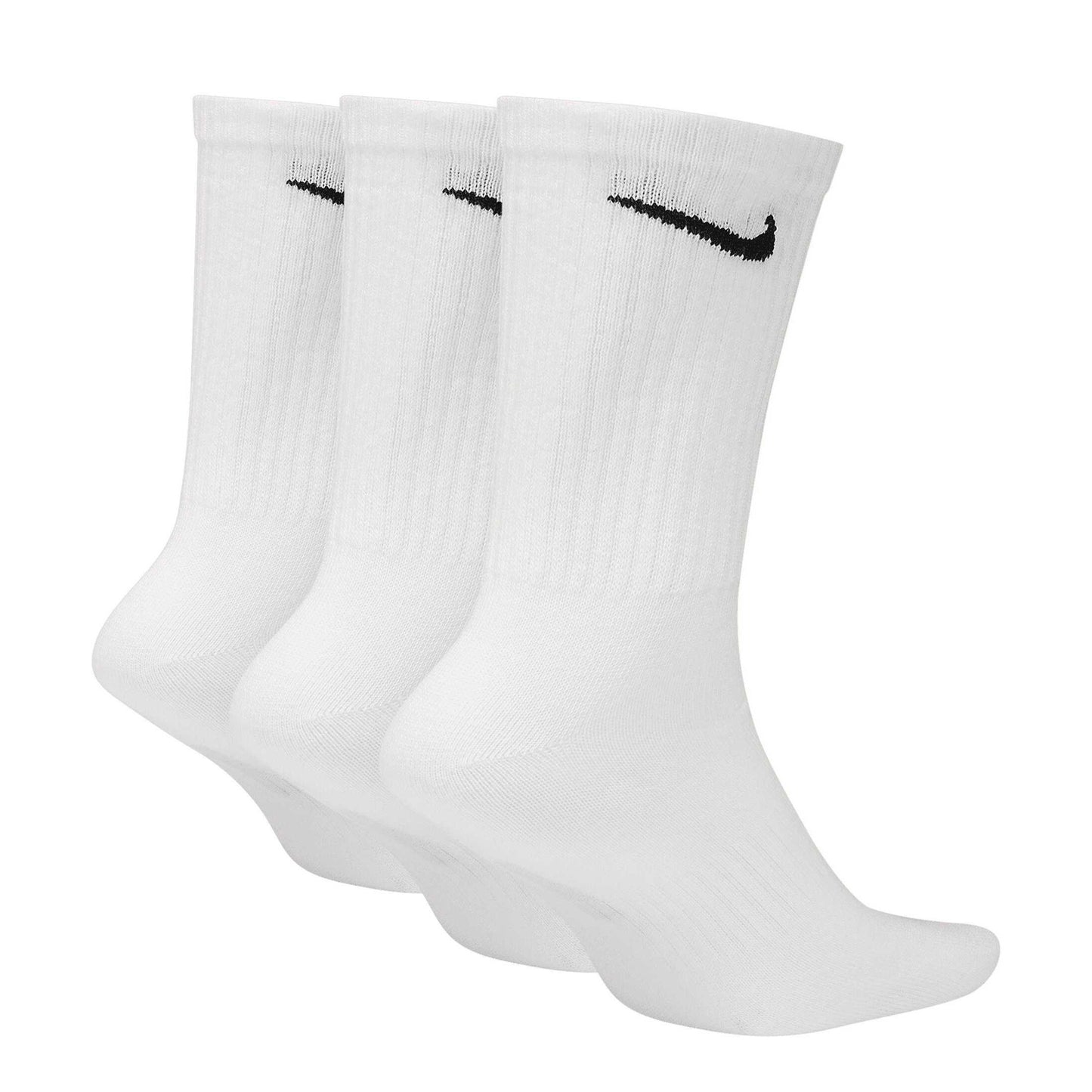 White - Back - Nike Unisex Adult Lightweight Everyday Crew Socks (Pack of 3)