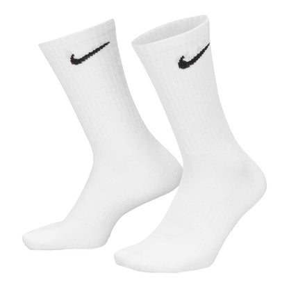 White - Side - Nike Unisex Adult Lightweight Everyday Crew Socks (Pack of 3)