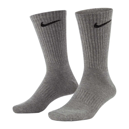 White-Grey-Black - Back - Nike Unisex Adult Lightweight Everyday Crew Socks (Pack of 3)