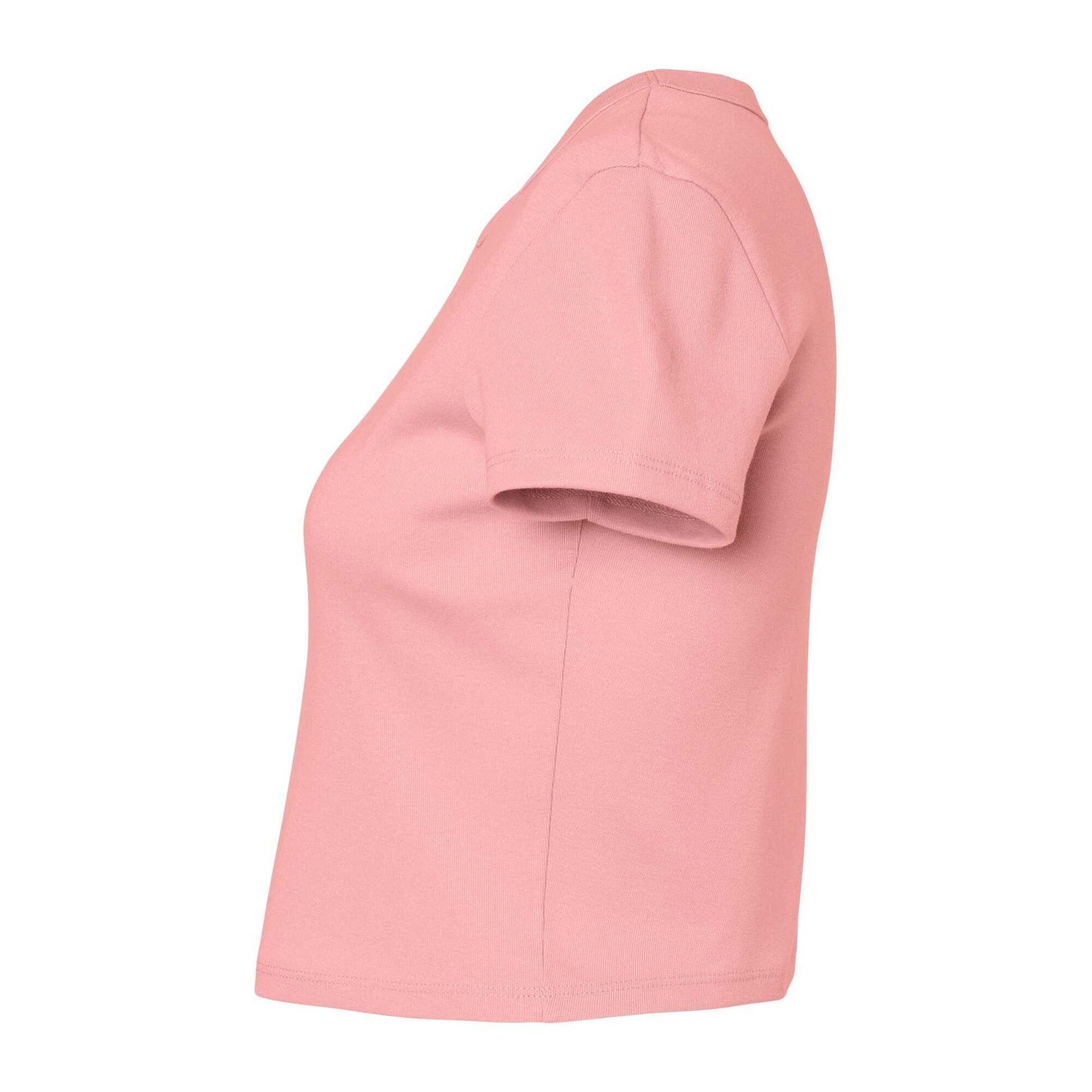 Solid Pink - Back - Bella + Canvas Womens-Ladies Baby Micro-Rib T-Shirt