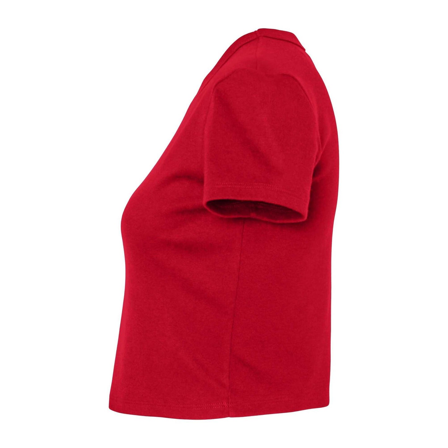 Solid Red - Back - Bella + Canvas Womens-Ladies Baby Micro-Rib T-Shirt