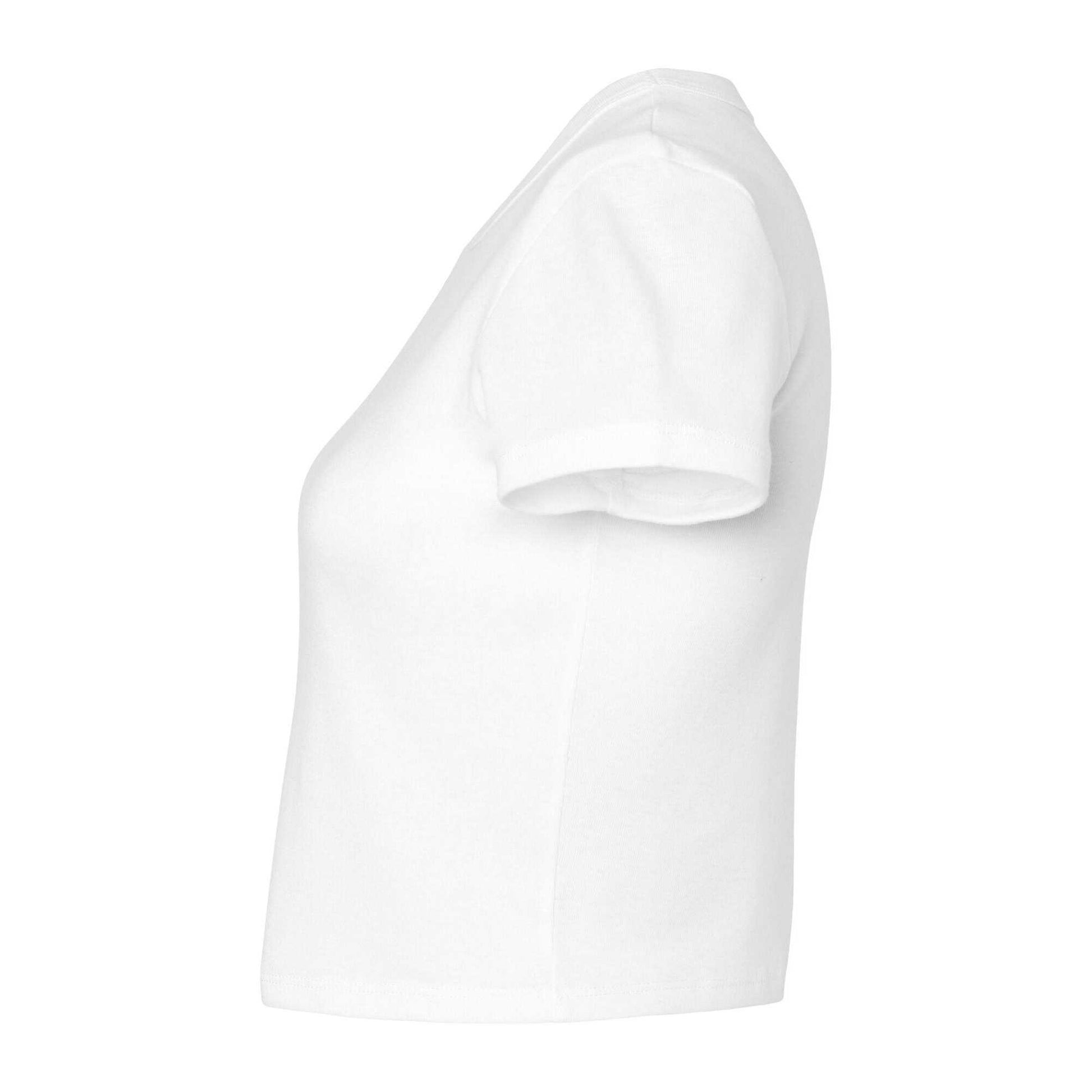 Solid White - Back - Bella + Canvas Womens-Ladies Baby Micro-Rib T-Shirt