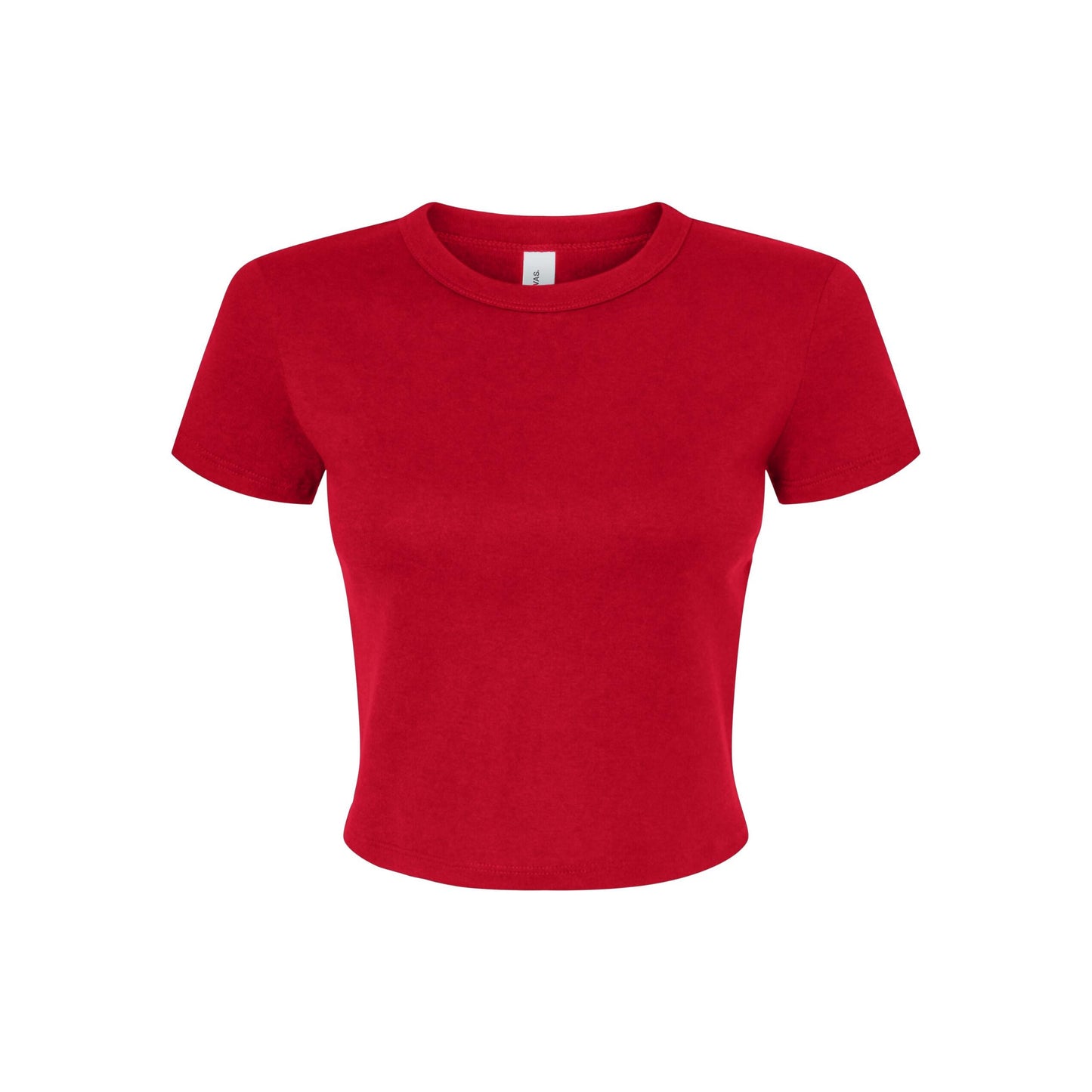 Solid Red Blend - Front - Bella + Canvas Womens-Ladies Baby Micro-Rib T-Shirt