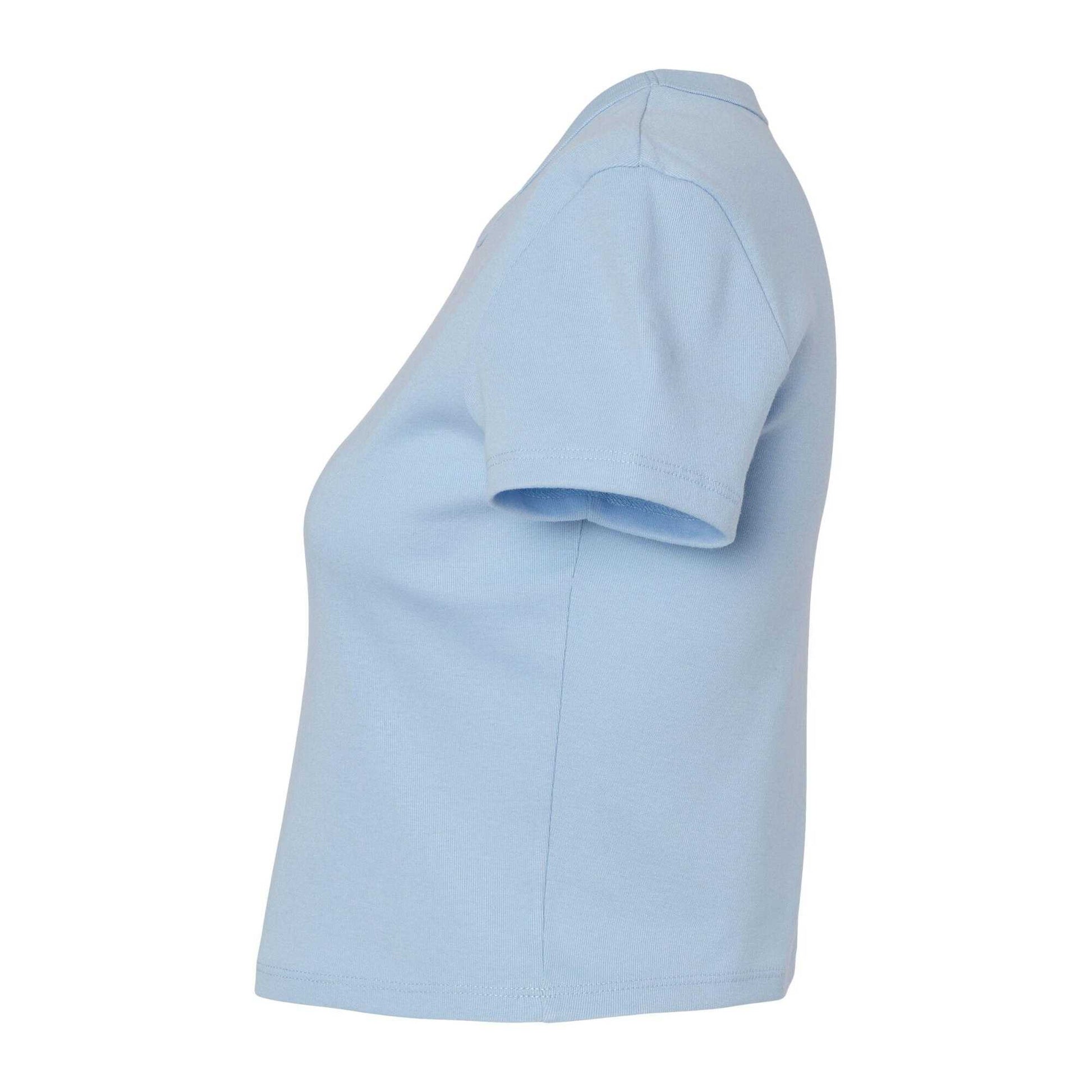 Solid Baby Blue - Back - Bella + Canvas Womens-Ladies Baby Micro-Rib T-Shirt