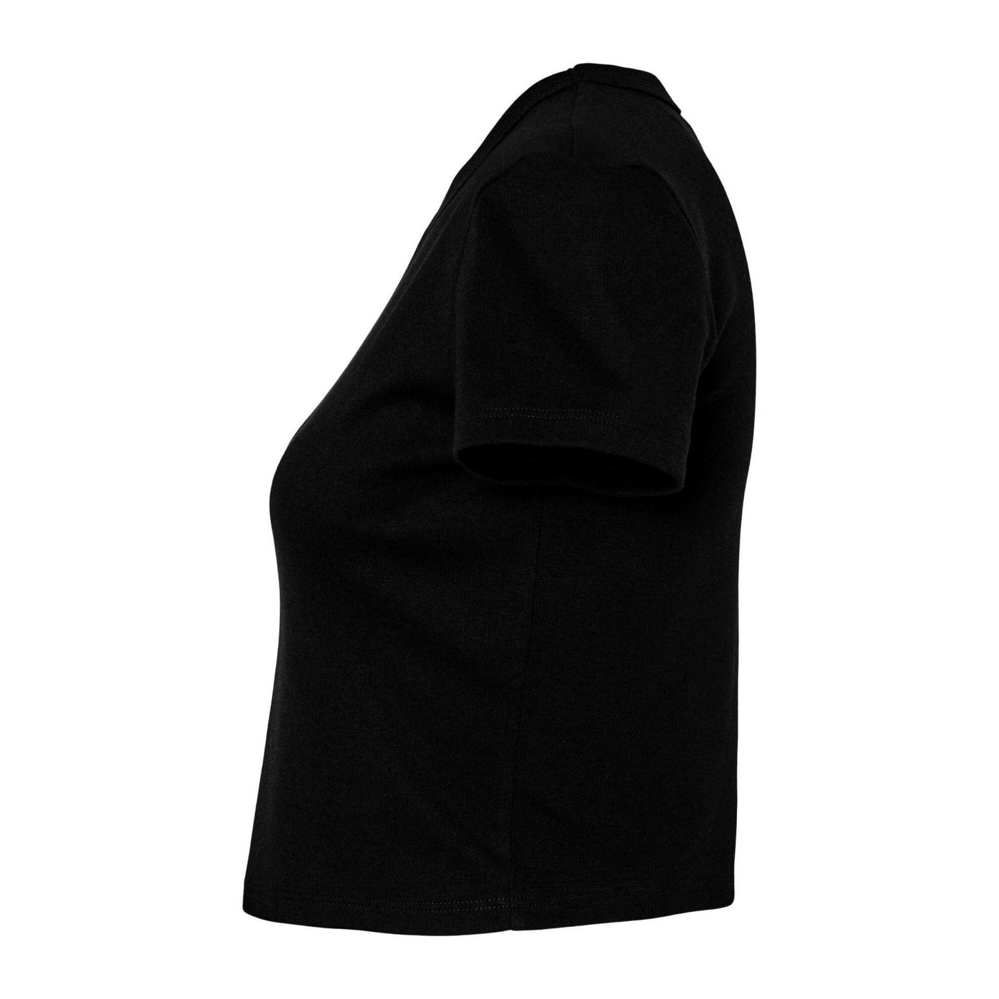 Solid Black - Back - Bella + Canvas Womens-Ladies Baby Micro-Rib T-Shirt