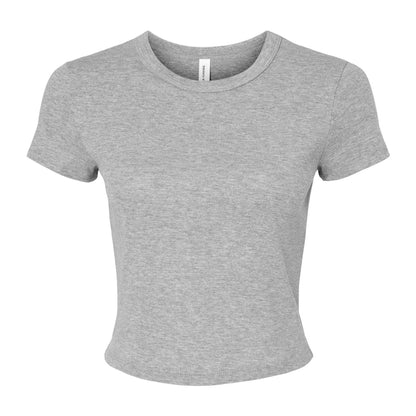 Athletic Heather - Front - Bella + Canvas Womens-Ladies Baby Micro-Rib T-Shirt