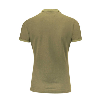 Moss Green - Back - James Harvest Womens-Ladies Pinedale Piqué Polo Shirt