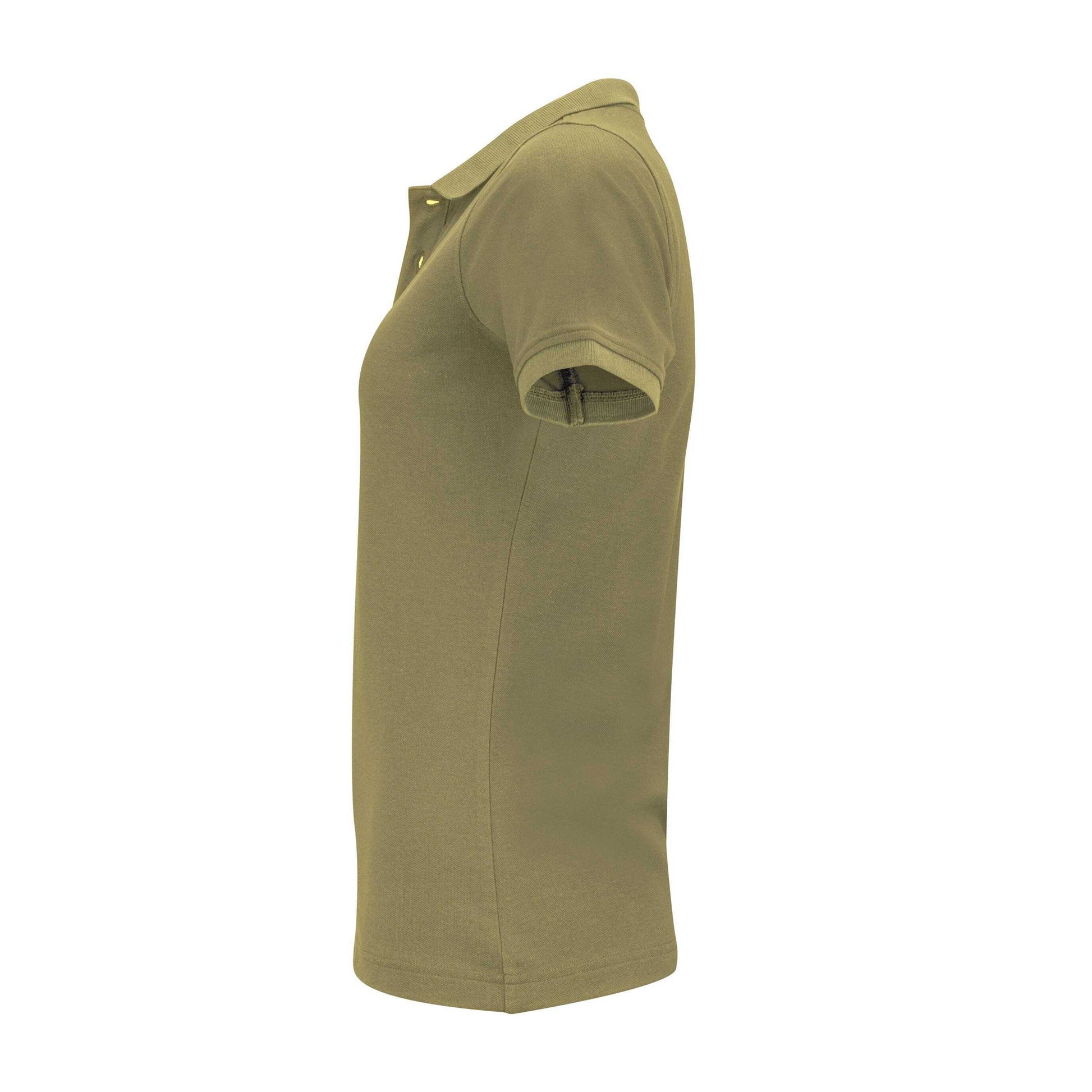 Moss Green - Side - James Harvest Womens-Ladies Pinedale Piqué Polo Shirt