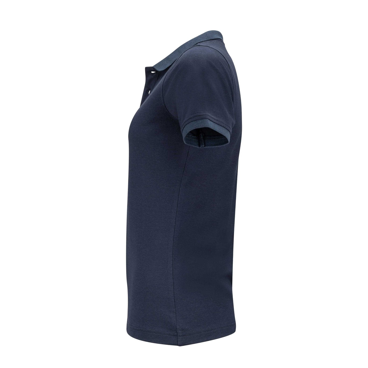Navy - Side - James Harvest Womens-Ladies Pinedale Piqué Polo Shirt