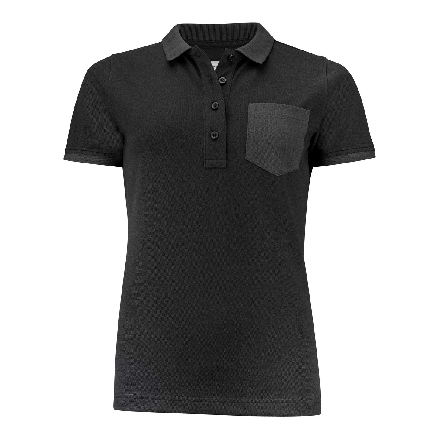Black - Front - James Harvest Womens-Ladies Pinedale Piqué Polo Shirt