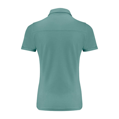 Aloe Green - Back - James Harvest Womens-Ladies American Supreme Polo Shirt