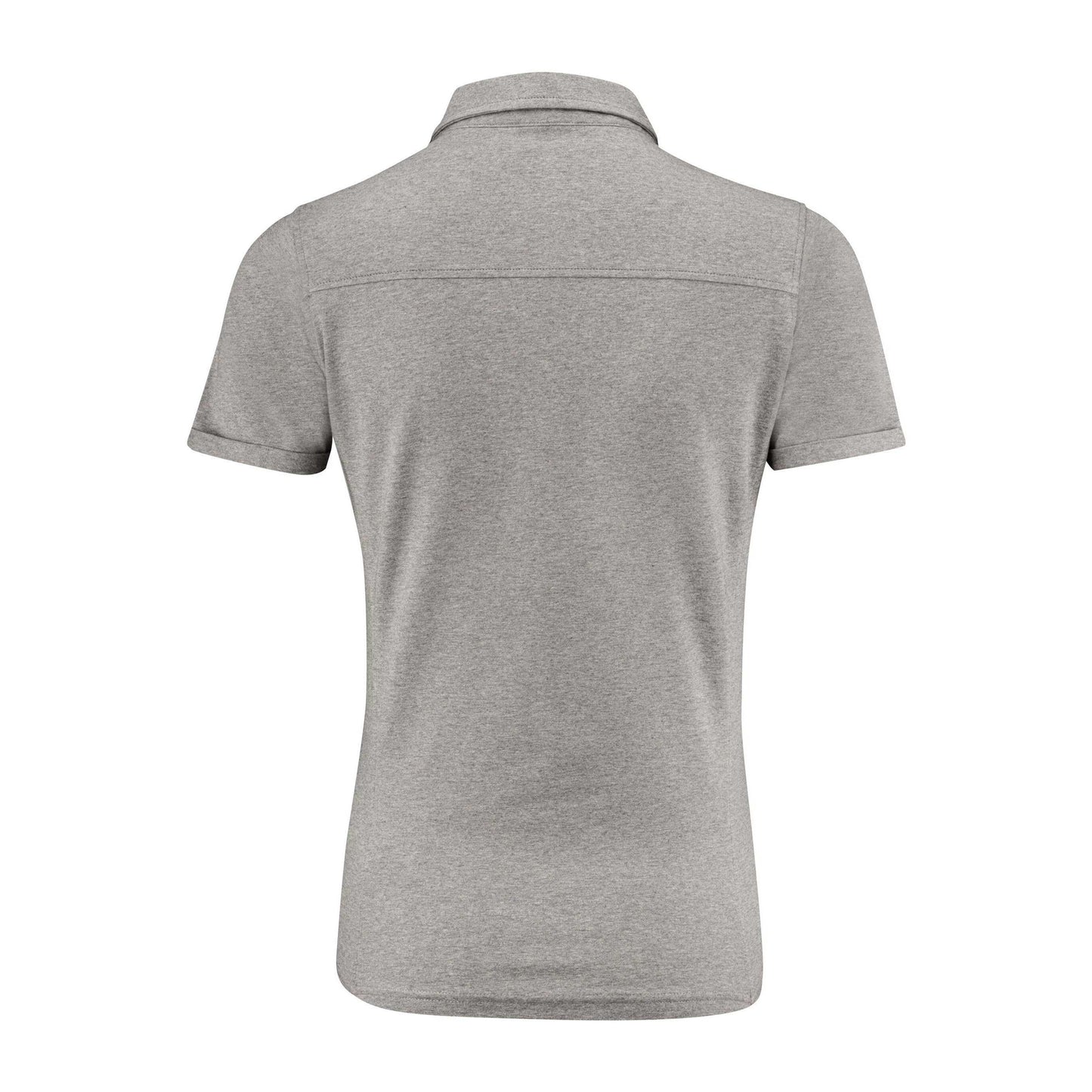 Grey Melange - Back - James Harvest Womens-Ladies American Supreme Polo Shirt