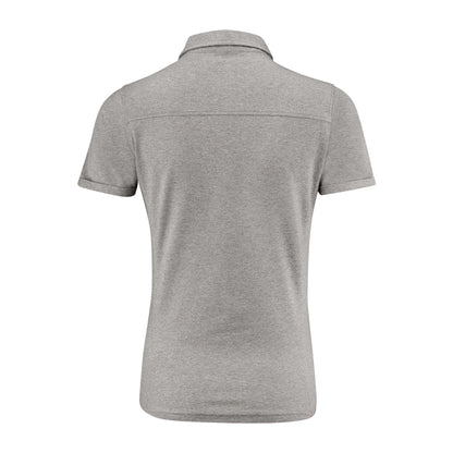 Grey Melange - Back - James Harvest Womens-Ladies American Supreme Polo Shirt