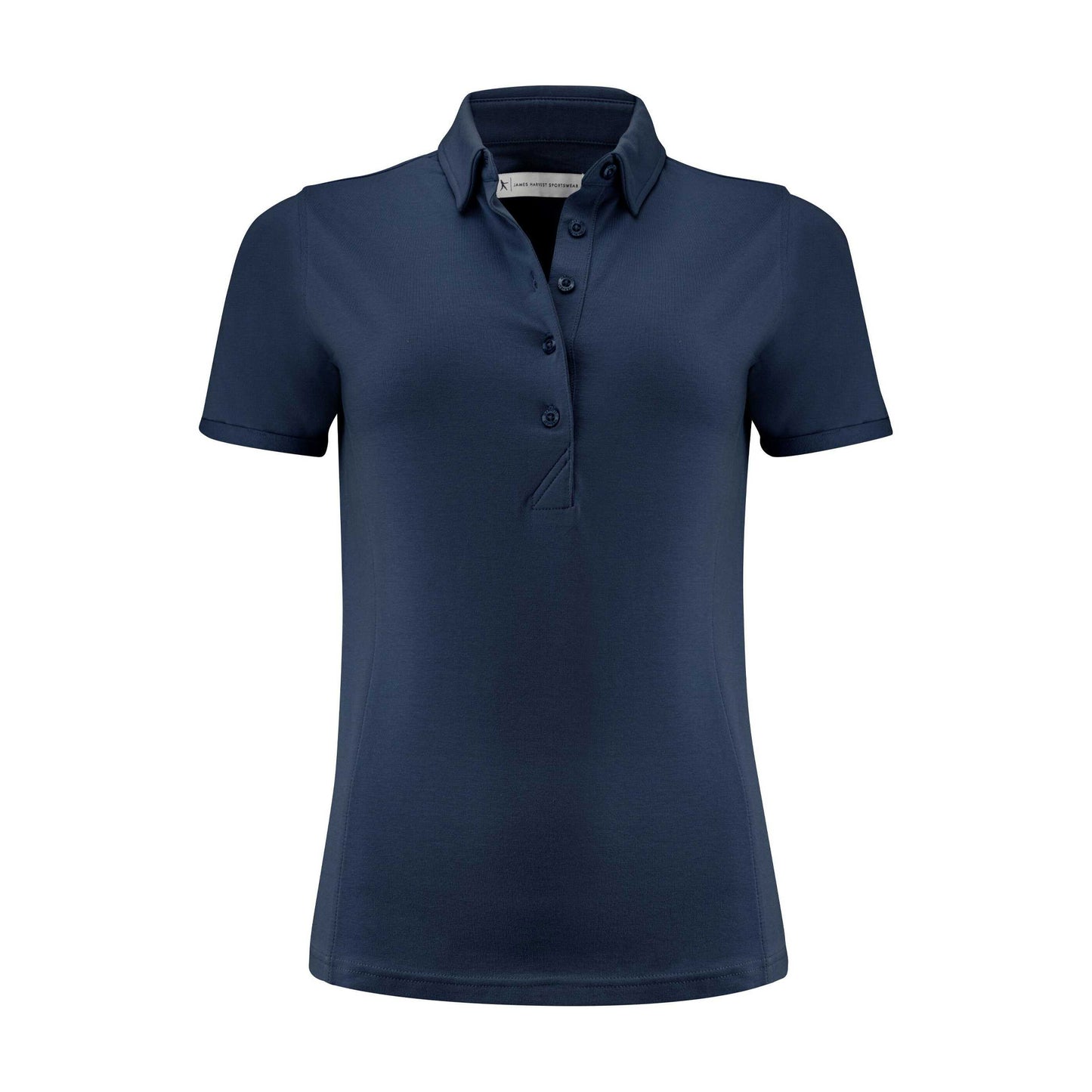 Navy - Front - James Harvest Womens-Ladies American Supreme Polo Shirt