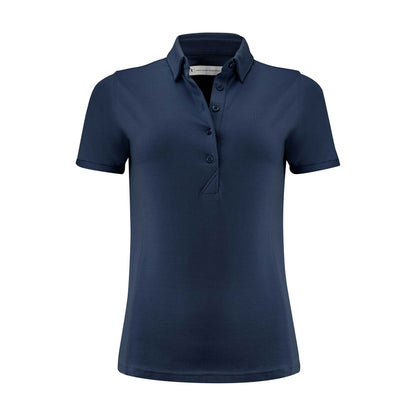 Navy - Front - James Harvest Womens-Ladies American Supreme Polo Shirt
