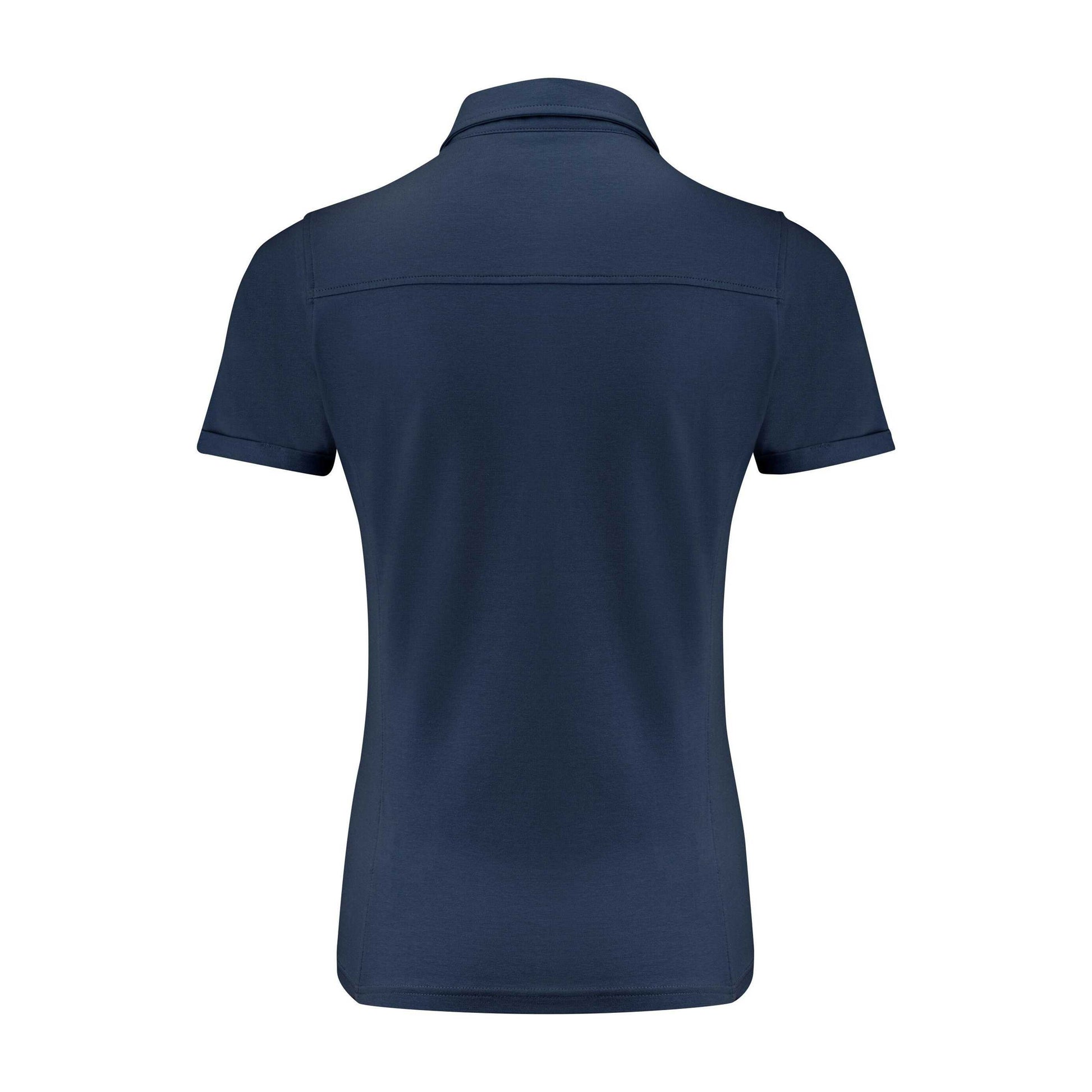Navy - Back - James Harvest Womens-Ladies American Supreme Polo Shirt