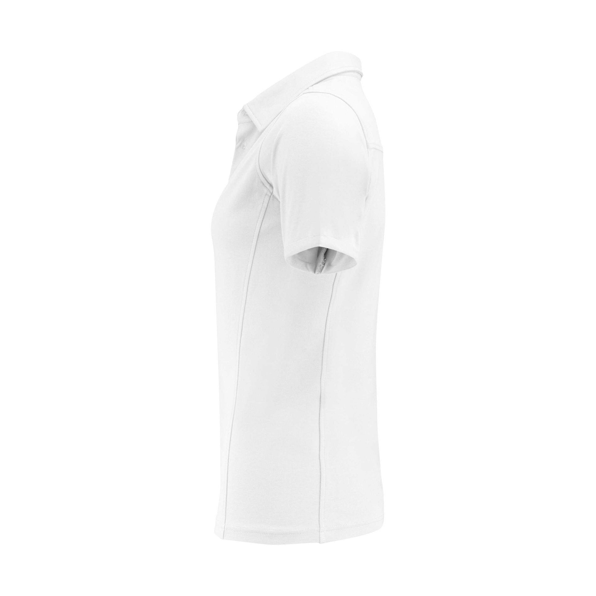 White - Side - James Harvest Womens-Ladies American Supreme Polo Shirt