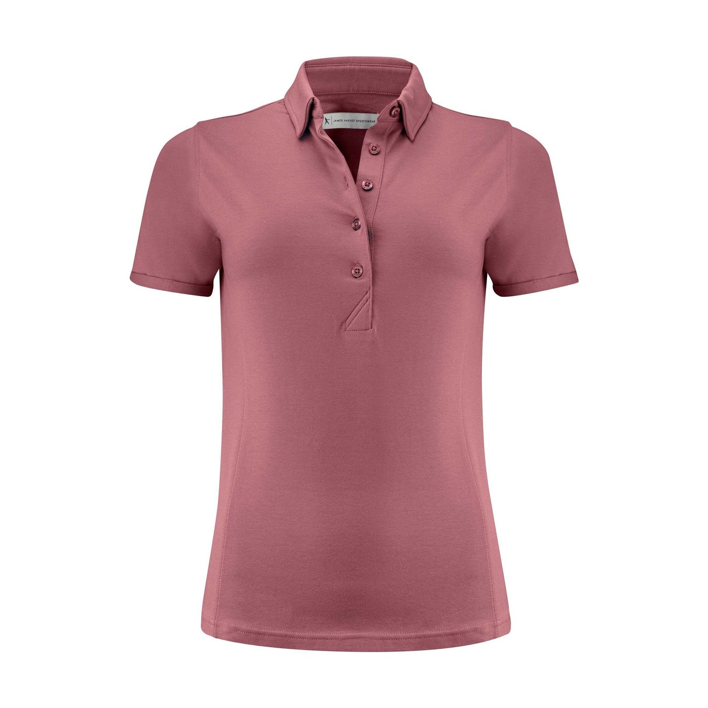 Dusty Red - Front - James Harvest Womens-Ladies American Supreme Polo Shirt