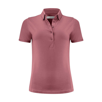 Dusty Red - Front - James Harvest Womens-Ladies American Supreme Polo Shirt