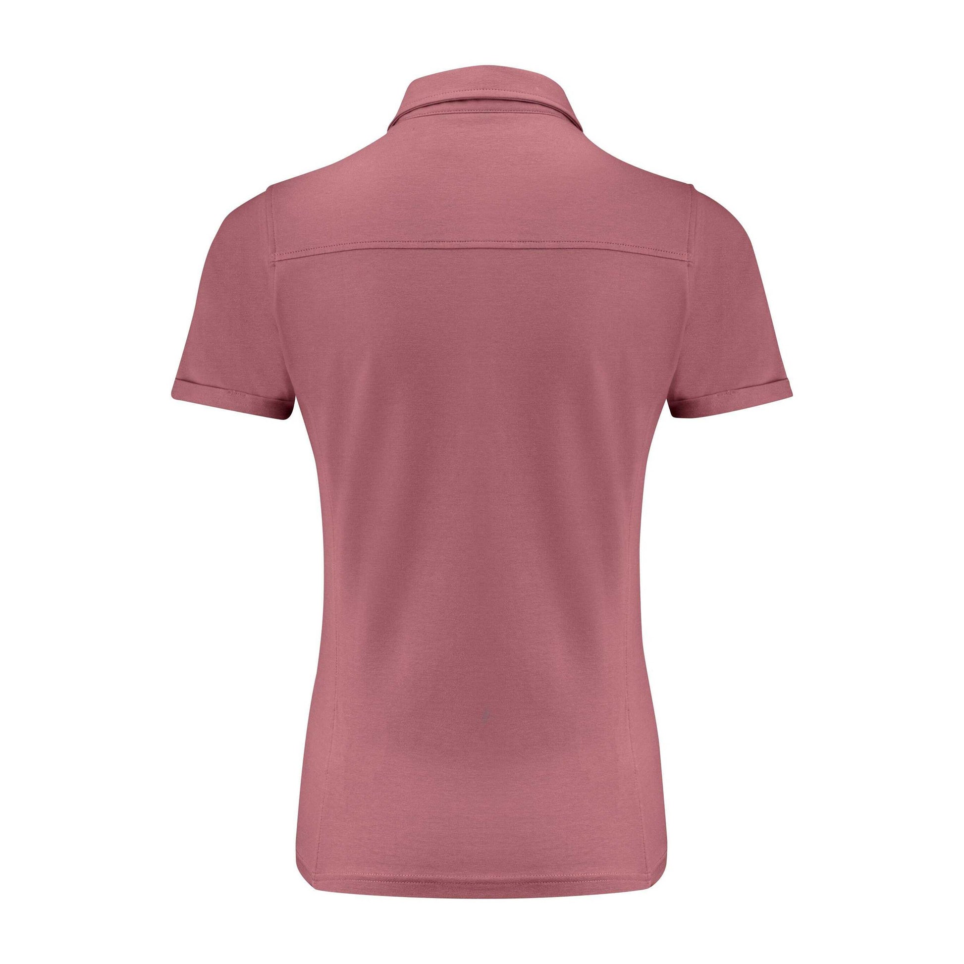 Dusty Red - Back - James Harvest Womens-Ladies American Supreme Polo Shirt