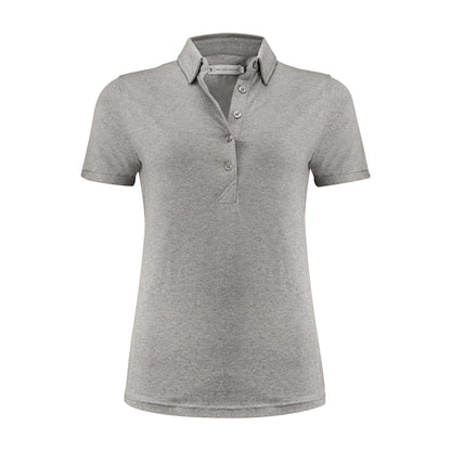 Grey Melange - Front - James Harvest Womens-Ladies American Supreme Polo Shirt