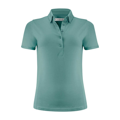 Aloe Green - Front - James Harvest Womens-Ladies American Supreme Polo Shirt