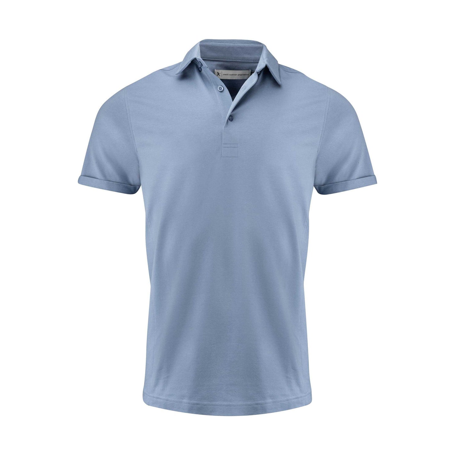 Summer Blue - Front - James Harvest Mens American Supreme Polo Shirt