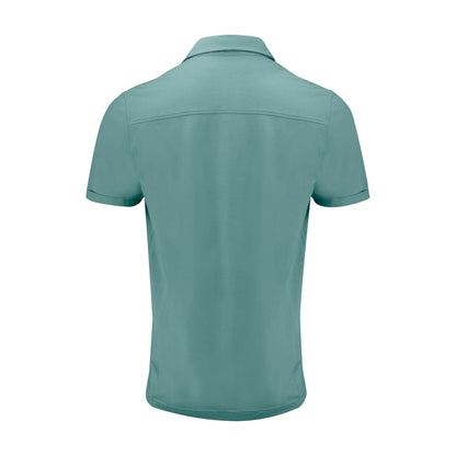 Aloe Green - Back - James Harvest Mens American Supreme Polo Shirt